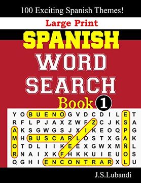 portada Large Print Spanish Word Search Book; 1: 8 (Fun Word Search Puzzles in Spanish)