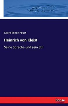 portada Heinrich von Kleist: Seine Sprache und Sein Stil (en Alemán)