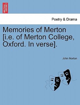 portada memories of merton [i.e. of merton college, oxford. in verse]. (en Inglés)