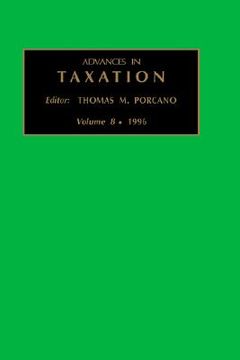 portada advances in taxation: vol 8 (en Inglés)