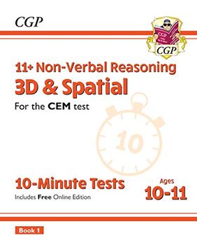 portada New 11+ cem 10-Minute Tests: Non-Verbal Reasoning 3d & Spatial - Ages 10-11 Book 1 (With Online ed) (en Inglés)
