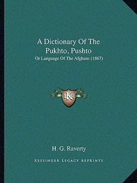 portada a dictionary of the pukhto, pushto: or language of the afghans (1867)