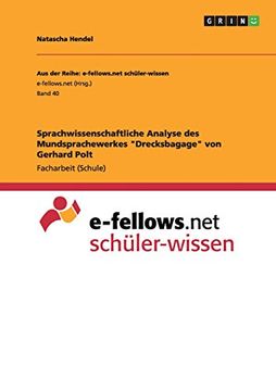 portada Sprachwissenschaftliche Analyse des Mundsprachewerkes "Drecksbagage" von Gerhard Polt