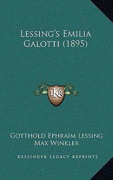 portada lessing's emilia galotti (1895) (in English)