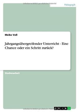 portada Jahrgangsübergreifender Unterricht - Eine Chance oder ein Schritt zurück? (German Edition)
