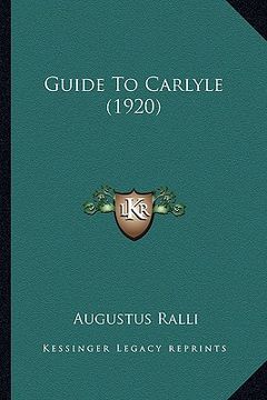 portada guide to carlyle (1920) (en Inglés)