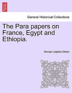 portada the para papers on france, egypt and ethiopia. (en Inglés)