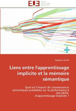 portada Liens Entre L'Apprentissage Implicite Et La Memoire Semantique