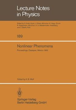 portada nonlinear phenomena: proceedings of the cifmo school and workshop held at oaxtepec, mexico, november 29 - december 17, 1982 (en Inglés)