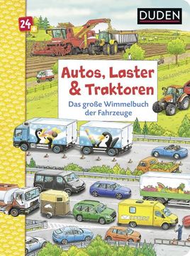 portada Duden 24+: Autos, Laster & Traktoren: Das Große Wimmelbuch der Fahrzeuge (en Alemán)