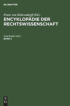 portada Encyklopã Â¤Die der Rechtswissenschaft (2) (German Edition) [Hardcover ] (en Alemán)
