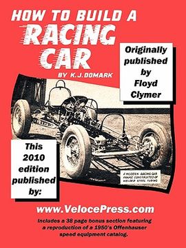 portada how to build a racing car (en Inglés)