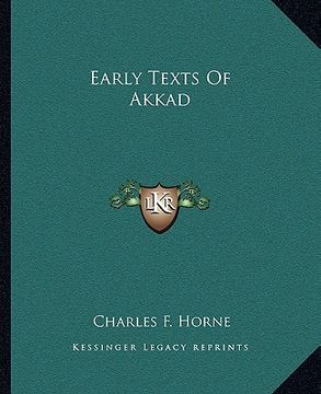 portada early texts of akkad (en Inglés)