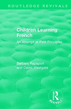portada Children Learning French: An Attempt at First Principles (en Inglés)