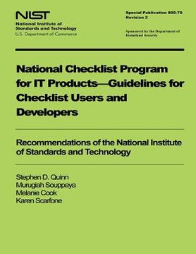 portada NIST Special Publication 800-70 Revision 2: National Checklist Program for IT Products-Guidelines for Checklist Users and Developers (en Inglés)