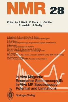 portada in-vivo magnetic resonance spectroscopy iii: in-vivo mr spectroscopy: potential and limitations (en Inglés)