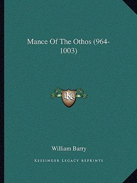 portada mance of the othos (964-1003) (in English)