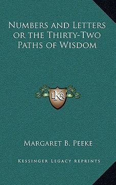 portada numbers and letters or the thirty-two paths of wisdom