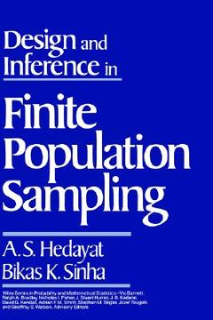 portada design and inference in finite population sampling (en Inglés)