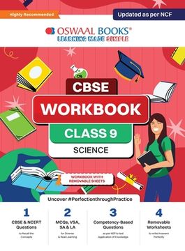 portada Oswaal CBSE Workbook for Class 9 Science Updated as per NCF For 2024