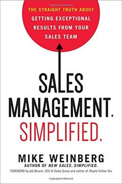 portada Sales Management. Simplified. The Straight Truth About Getting Exceptional Results from Your Sales Team (UK Professional Business Management / Business) (en Inglés)