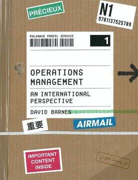 portada Operations Management: An International Perspective (en Inglés)