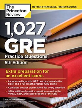 portada 1,027 gre Practice Questions, 5th Edition: Gre Prep for an Excellent Score (Graduate School Test Preparation) (en Inglés)