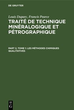 portada Les Méthodes Chimiques Qualitatives (en Francés)