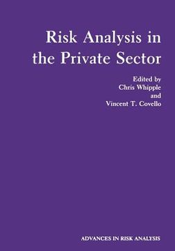 portada Risk Analysis in the Private Sector (en Inglés)