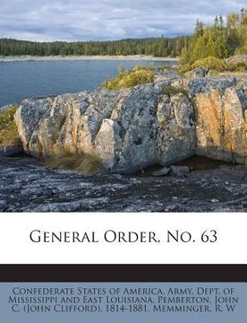 portada General Order, No. 63 (en Inglés)