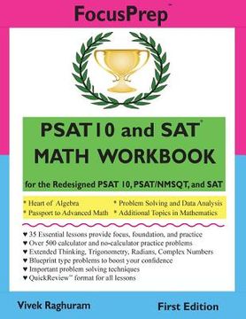 portada PSAT 10 and SAT MATH WORKBOOK: for the Redesigned PSAT 10, PSAT/NMSQT, and SAT (en Inglés)