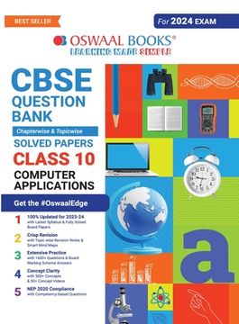 portada Oswaal CBSE Class 10 Computer Application Question Bank (2024 Exam) (in English)