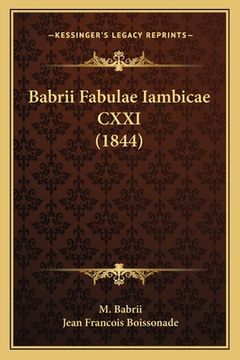 portada Babrii Fabulae Iambicae CXXI (1844)