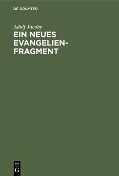 portada Ein Neues Evangelienfragment (en Alemán)