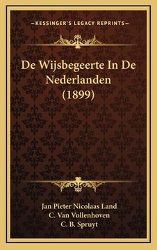 portada De Wijsbegeerte In De Nederlanden (1899)