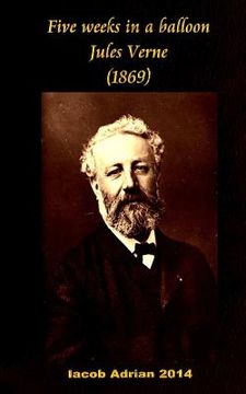 portada Five weeks in a balloon Jules Verne (1869) (en Inglés)