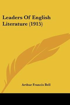 portada leaders of english literature (1915)