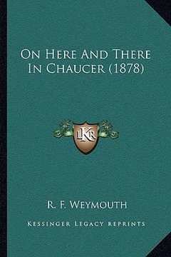 portada on here and there in chaucer (1878)