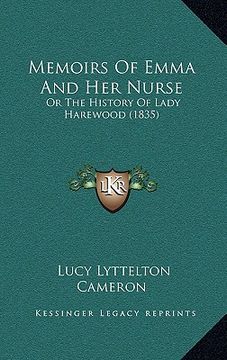portada memoirs of emma and her nurse: or the history of lady harewood (1835) (in English)