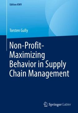 portada Nonprofitmaximizing Behavior in Supply Chain Management Edition kwv (en Inglés)
