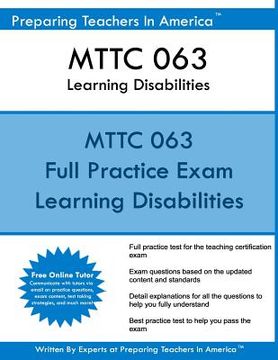 portada MTTC 063 Learning Disabilities: MTTC 063 Learning Disabilities (en Inglés)
