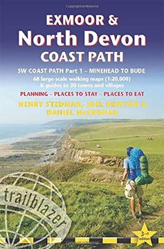 portada Exmoor & North Devon Coast Path: British Walking Guide: SW Coast Path Part 1 - Minehead to Bude: 55 Large-Scale Walking Maps (1:20,000) & Guides to 30 (in English)
