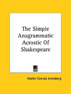 portada the simple anagrammatic acrostic of shakespeare