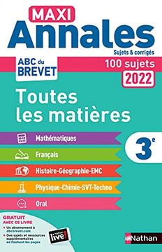 portada Maxi Annales Brevet 2022-Corrigé (in French)