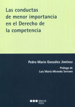 portada Las Conductas de Menor Importancia en el Derecho de la Competencia (in Spanish)