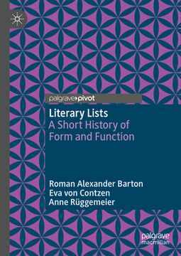 portada Literary Lists: A Short History of Form and Function (en Inglés)