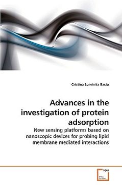 portada advances in the investigation of protein adsorption (en Inglés)