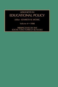 portada perspectives on the social functions of schools (in English)