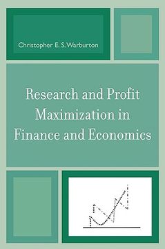 portada research and profit maximization in finance and economics (en Inglés)