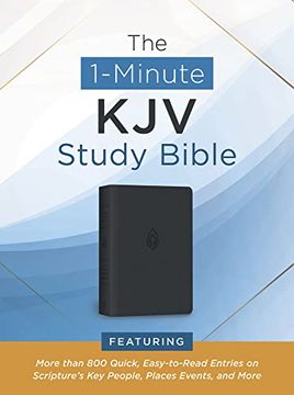 portada The 1-Minute kjv Study Bible (Pewter Blue) (en Inglés)